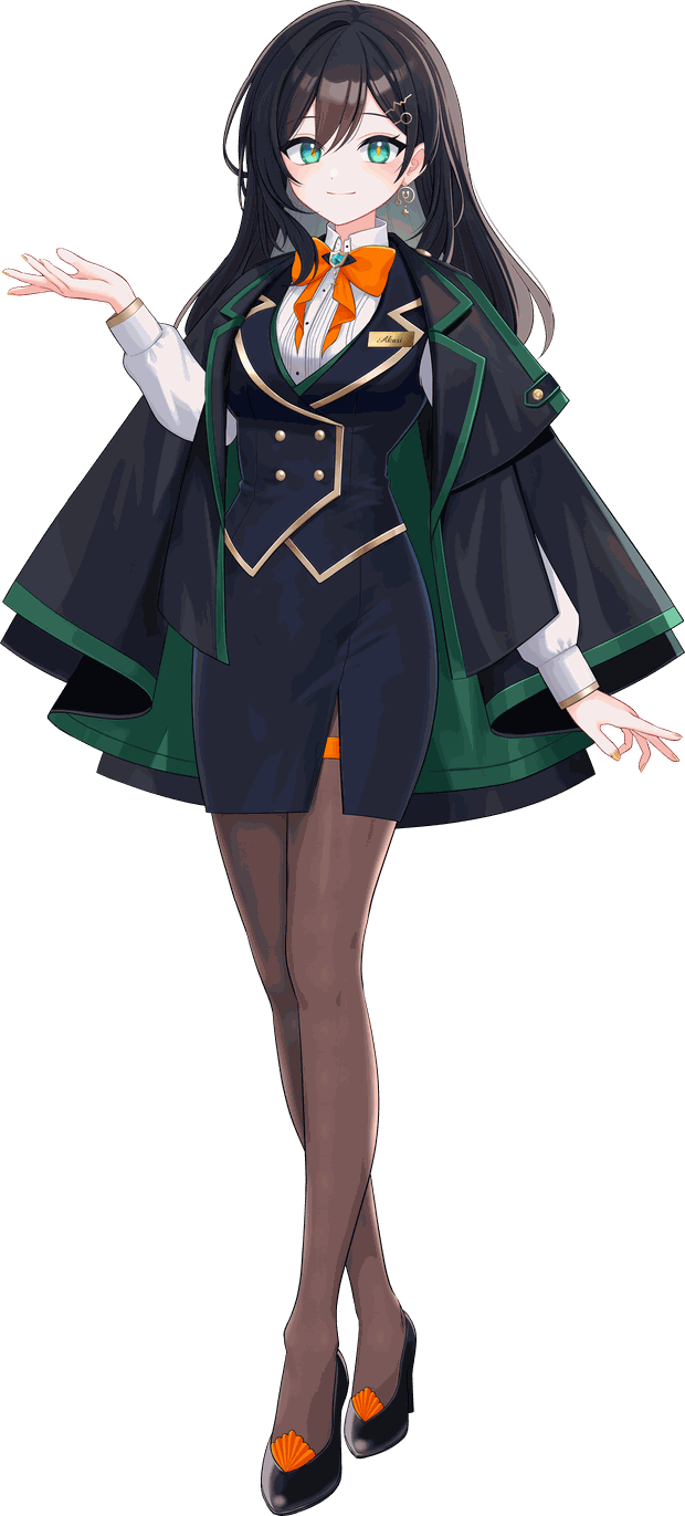 バーチャルセキュリティコンシェルジュ 一ノ瀬あかり（全身・紹介ポーズ）